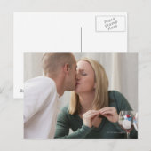 American Signで'キス'という言葉に署名した女性 ポストカード (正面/裏面)