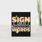 American Sign Language A Sign Is Worth A Thousand  カード (正面)
