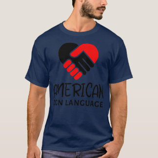 American Sign Language ASL design with heart hands Tシャツ