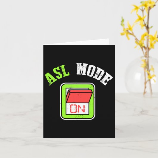 American Sign Language Asl Im Deaf Awareness  カード (黄色い花)