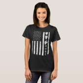 American Sign Language ASL USA Flag Tシャツ (正面フル)