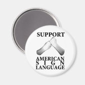American Sign Language (back)をサポート マグネット (正面/裏面)
