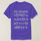 American Sign Language Communication Chart Tシャツ (デザイン正面)