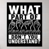 American Sign Language Deaf Awareness  ポスター (正面)