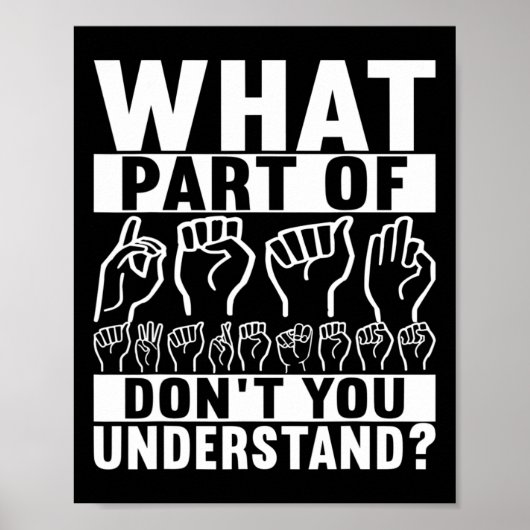 American Sign Language Deaf Awareness  ポスター (正面)