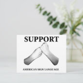 American Sign Language (front)をサポート ポストカード (スタンド正面)