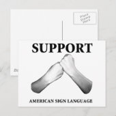 American Sign Language (front)をサポート ポストカード (正面/裏面)