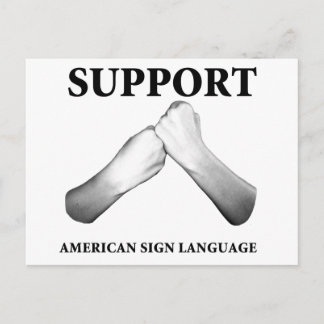 American Sign Language (front)をサポート ポストカード