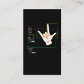 American Sign Language Hand Sign ASL I Love You 名刺 (正面)