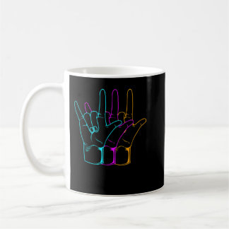 American Sign Language I Love You ASL コーヒーマグカップ