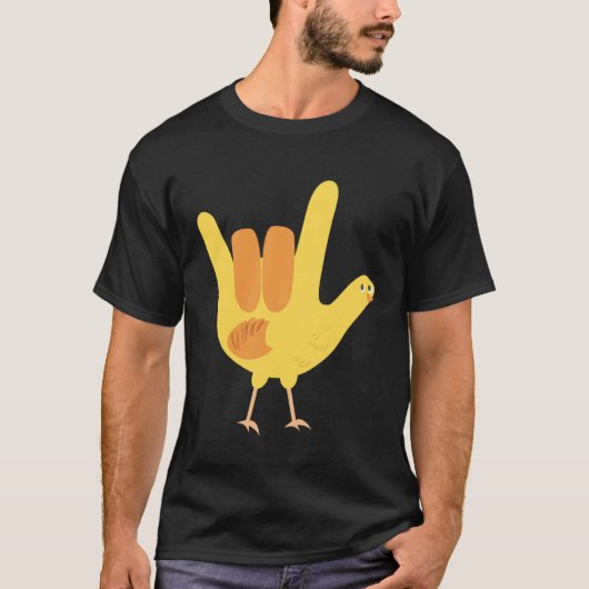 American Sign Language I Love You Chick  Kids Tシャツ (正面)