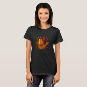American Sign Language I Love You Tee 感謝してい Turkey Tシャツ (正面フル)