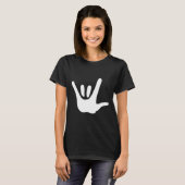 American Sign Language Love Asl Deaf Awareness  Tシャツ (正面フル)