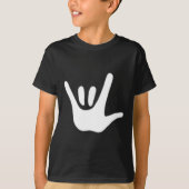 American Sign Language Love Asl Deaf Awareness  Tシャツ (正面)