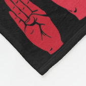 American Sign Language Puzzle Deaf Butterfly  フリースブランケット (角)