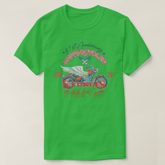 American Sign Language Sturgis Rally Motorcycles 2 Tシャツ (デザイン正面)