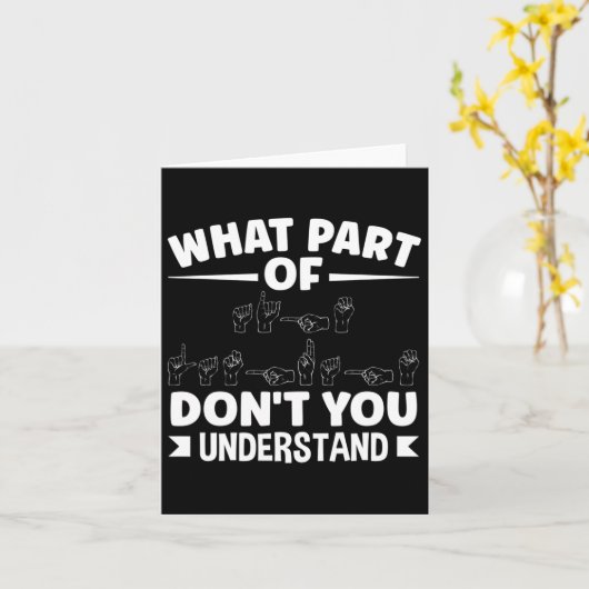 American Sing Language Asl Teacher Asl Alphabet Pu カード (黄色い花)