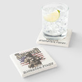 American Soldier Design Sandstone Coaster ストーンコースター (横)