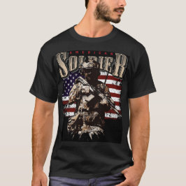 American Soldier PatrioticMilitary Graphic T-shirt Tシャツ