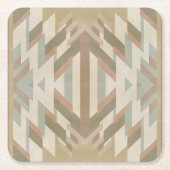 American Southwest Desert Colors Inspired Artwork スクエアペーパーコースター (正面)