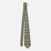 American Southwest Patterned Art And Earthy Colors ネクタイ (裏面)