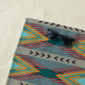 American Southwest Patterned Art And Earthy Colors ビーチタオル (インサイチュ)