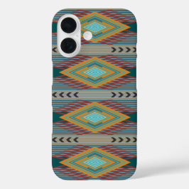 American Southwest Patterned Art And Earthy Colors iPhone 16ケース