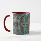 American Southwest Tribal Patterned Art And Colors マグカップ (左)