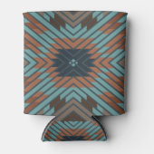 American Southwest Tribal Patterned Art And Colors 缶クーラー (正面)