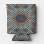 American Southwest Tribal Patterned Art And Colors 缶クーラー (裏面)