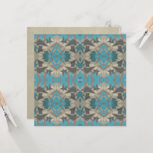 American Southwestern Patterned Art And Colors カード (正面/裏面インサイチュ)