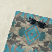 American Southwestern Patterned Art And Colors ビーチタオル (インサイチュ)