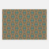 American Southwestern Style Pattern And Colors Art ラッピングペーパーシート (正面)