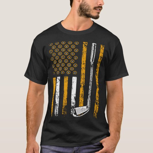 American Sports Flag Construction Tool Golf Club Tシャツ (正面)