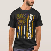 American Sports Flag Construction Tools Bowling Pi Tシャツ (正面)
