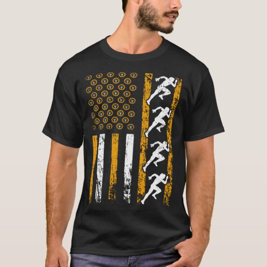 American Sports Flag Construction Track And Field Tシャツ (正面)