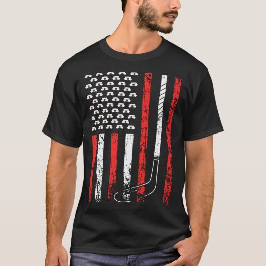 American Sports Flag National Nurses Day Ice Hocke Tシャツ (正面)