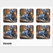 American Staffordshire Christmas Lights Holiday スクエアシール (シート)