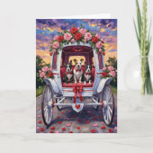 American Staffordshire Dog Valentine's Day カード (正面)