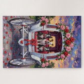 American Staffordshire Dog Valentine's Day ジグソーパズル (横)