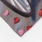 American Staffordshire Dog Valentine's Day フリースブランケット (角)