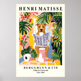 American Staffordshire Terrier Bathroom Print ポスター