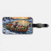 American Staffordshire Terrier Christmas Boat ラゲッジタグ (裏面横)