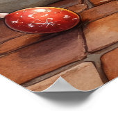 American Staffordshire Terrier Christmas Lights ポスター (角)