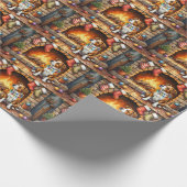 American Staffordshire Terrier Christmas Lights ラッピングペーパー (角)