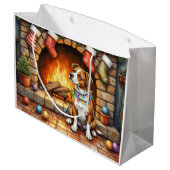 American Staffordshire Terrier Christmas Lights ラージペーパーバッグ (裏面アングル)