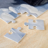 American Staffordshire Terrier Christmas Red Truck ジグソーパズル (側面)