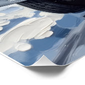 American Staffordshire Terrier Christmas Red Truck ポスター (コーナー)