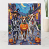 American Staffordshire Terrier Dogs Halloween カード (正面)