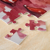 American Staffordshire Terrier Valentine Dog Art ジグソーパズル (側面)